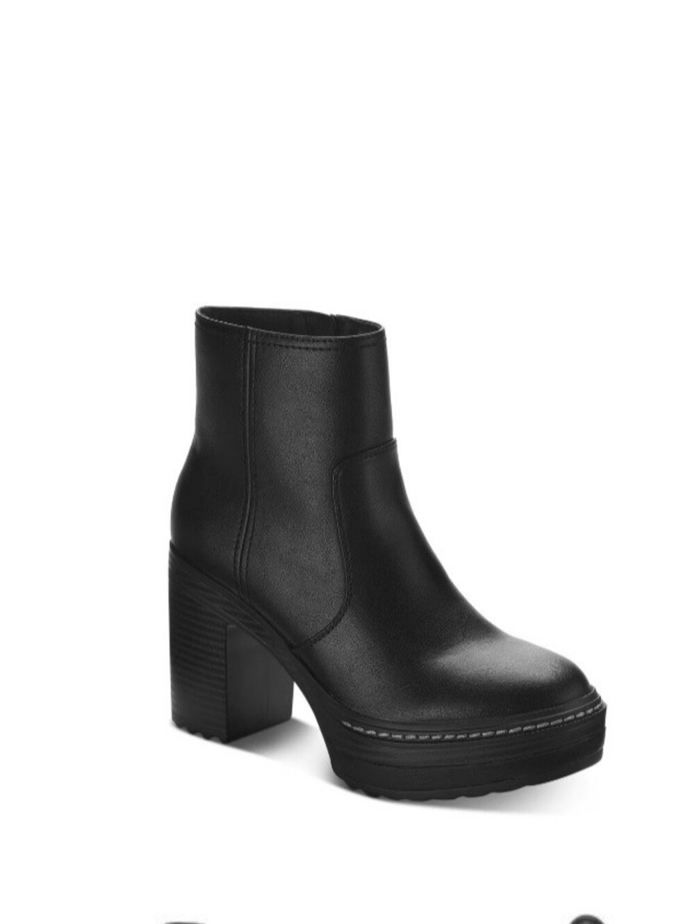 Sun + Stone Kiinsley Block Heel Zip Up Bootie